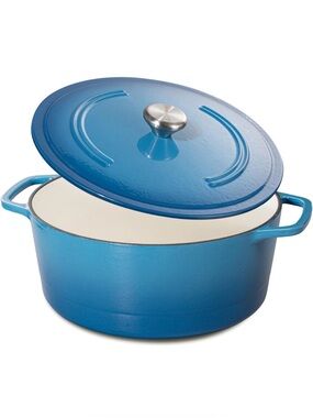 Chef Power 6QT Enameled Cast Iron Dutch Oven with Lid Blue New in Box